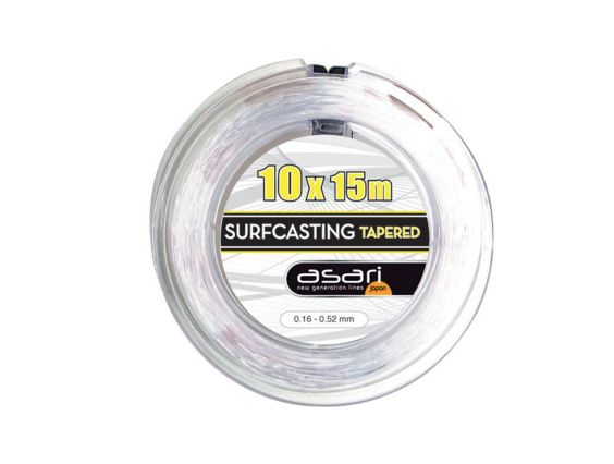CUA DE RATA ASARI SURFCASTING TAPERED TRANSPARENT 10 UNITATS X 15 MTS