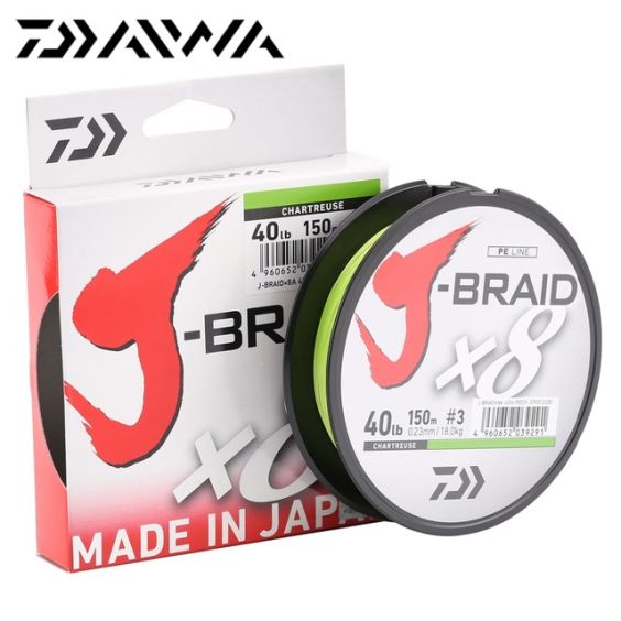 TRENAT DAIWA J BRAID X8 150MTS CHARTREUSE