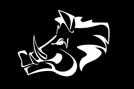 ADHESIVO CABEZA DE JABALÍ BLANCO