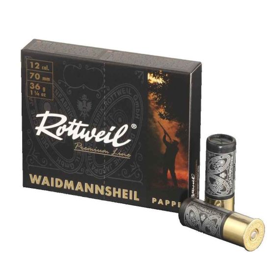 CARTUCHO ROTTWEIL WAIDMANNSHEIL HV PLASTIK CAL. 12 36GRS