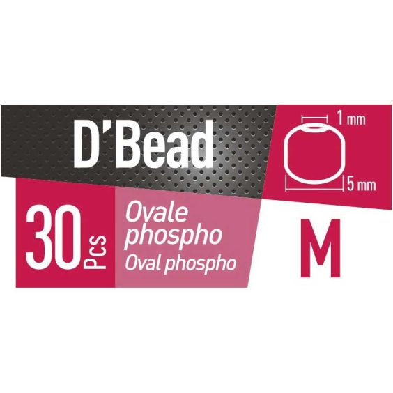 PERLAS DAIWA D'BEADS OVALE PHOSPHO ROSE