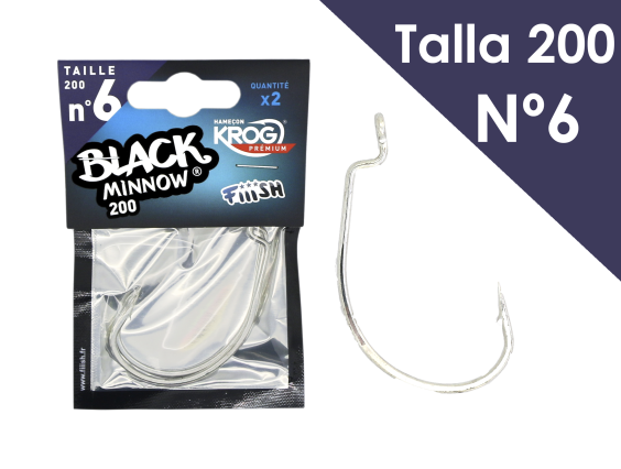 ANZUELO BLACK MINNOW 200