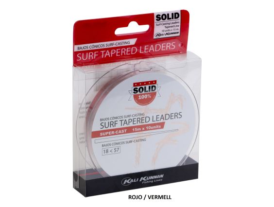 CUA DE RATA SOLID SURF TAPERED LEADERS 15MX10U 