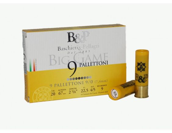 CARTUCHO POSTA BASCHIERI &PELLAGRI BIG GAME PALLETONI CAL. 20 