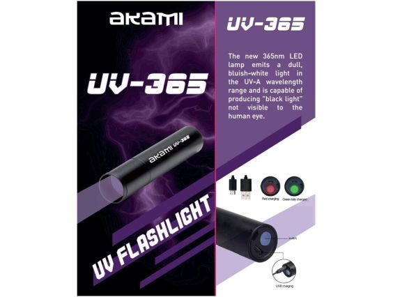 LLANTERNA AKAMI UV-365 RECARGABLE