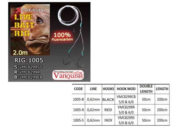 X-PARAGON LIVE BAIT RIGS 1005B