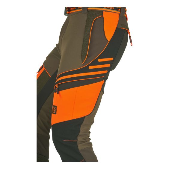 PANTALO UNIVERS EVEREST SOFTSHELL COLOR VERD/TARONJA