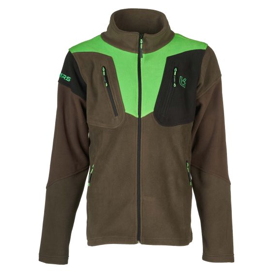 CHAQUETA POLAR UNIVERS COLOR MARRON/VERD FLUOR