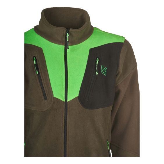 CHAQUETA POLAR UNIVERS COLOR MARRON/VERD FLUOR