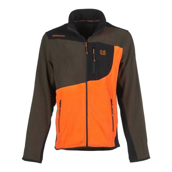 CHAQUETA POLAR UNIVERS COLOR MARRON/NEGRA/NARANJA