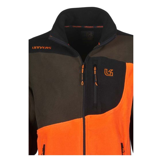 CHAQUETA POLAR UNIVERS COLOR MARRON/NEGRA/NARANJA