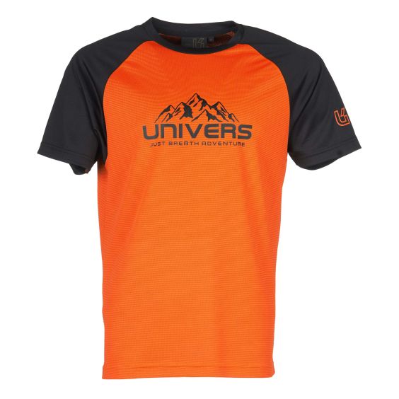CAMISETA UNIVERS BOLSENA TECNICA COLOR NEGRA/NARANJA