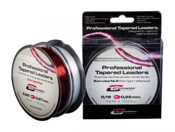 COLA DE RATA CINNETIC PROFESSIONAL TAPERED LEADERS TRANSPARENTE 10 X 15 MTS