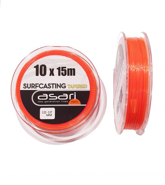 CUA DE RATA ASARI SURFCASTING TAPERED TARONJA 10 UNITATS X 15 METRES 