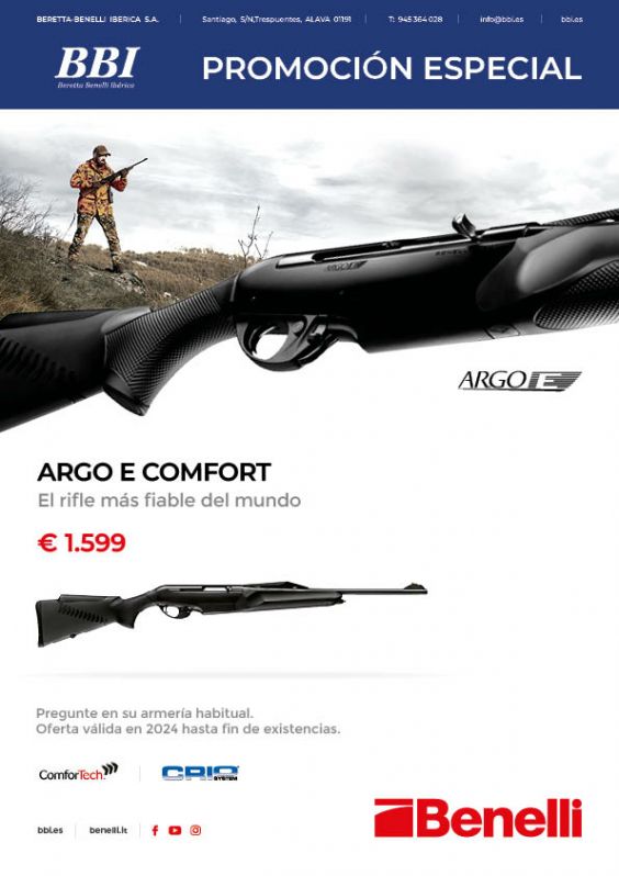 RIFLE SEMIAUTOMÁTICO BENELLI ARGO E COMFORT