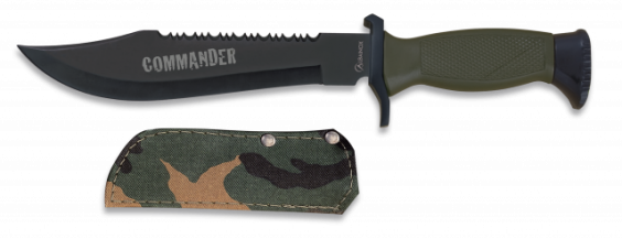 CUCHILLO COMMANDER NEGRO CON FUNDA