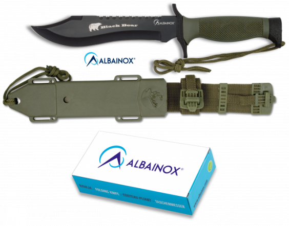 CUCHILLO ALBAINOX TACTICO CON FUNDA 18CM