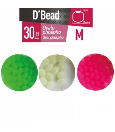 PERLAS DAIWA D'BEADS OVALE PHOSPHO VERDE