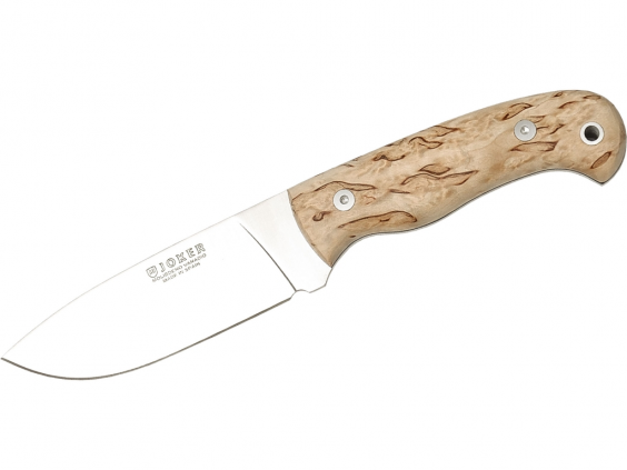 CUCHILLO MONTE JOKER II PUÑO ABEDUL RIZADO HOJA 11CM