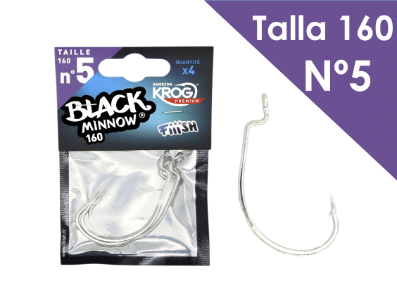 ANZUELO BLACK MINNOW 160