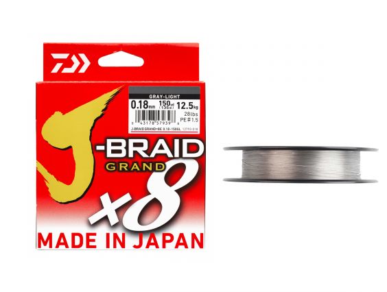 TRENZADO DAIWA J BRAID GRAND X8 GREY LIGHT 135MTS 