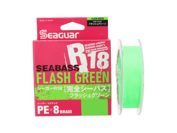 TRENZADO SEAGUAR SEABASS R18 FLASH GREEN 150MTS 