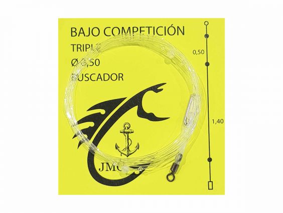 BAJO DE LÍNEA JMG BUSCADOR TRIPLE CON PERLA 0.50 2MTS