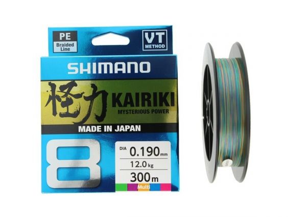 TRENZADO SHIMANO KAIRIKI X8 300MTS MULTICOLOR