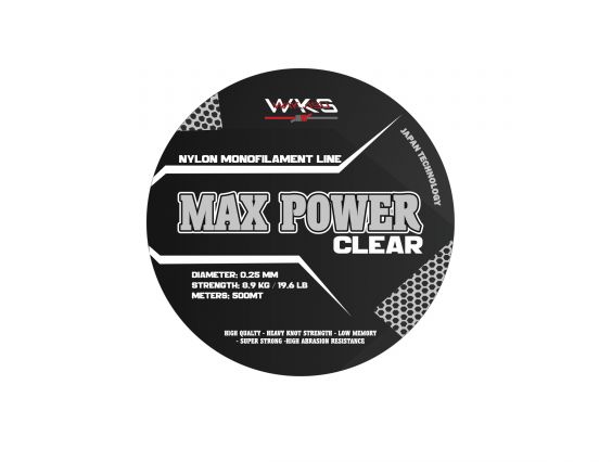 MONOFILAMENT WKS CLEAR MAX POWER 500MTS